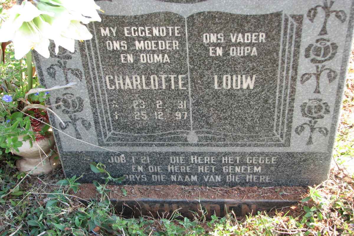 VILJOEN Louw & Charlotte 1931-1997