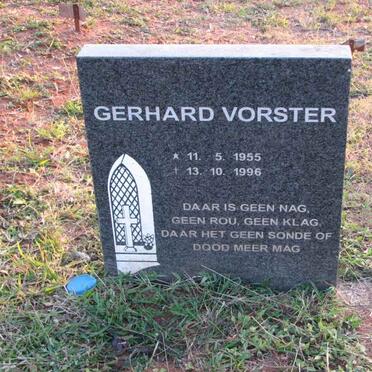 VORSTER Gerhard 1955-1996