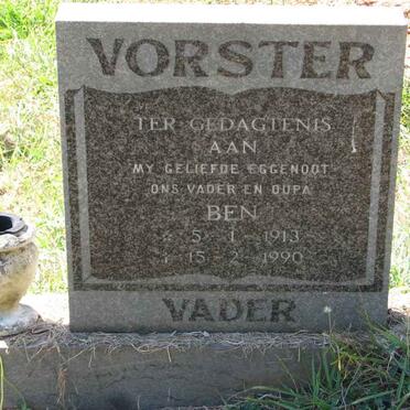 VORSTER Ben 1913-1990