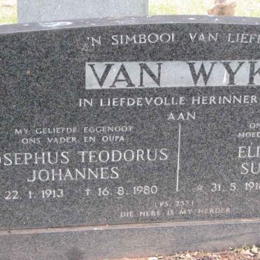 WYK Josephus Teodorus Johannes, van 1913-1980 &amp; Elizabeth Susanna 1918-