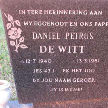 WITT Daniel Petrus, de 1940-1981