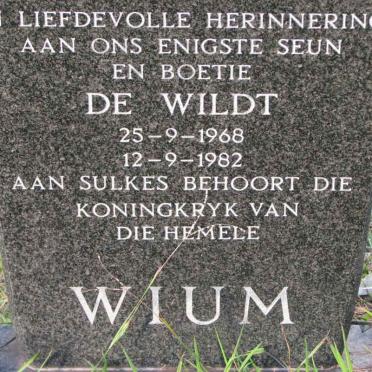 WIUM De Wildt 1968-1982