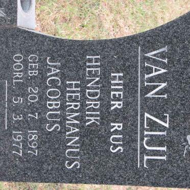 ZIJL Hendrik Hermanus Jacobus, van 1897-1977