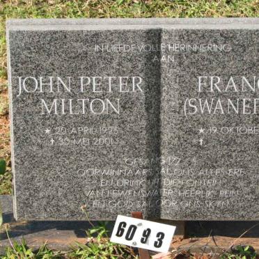 ? John Peter Milton 1925-2001 &amp; Francis SWANEPOEL 1926-