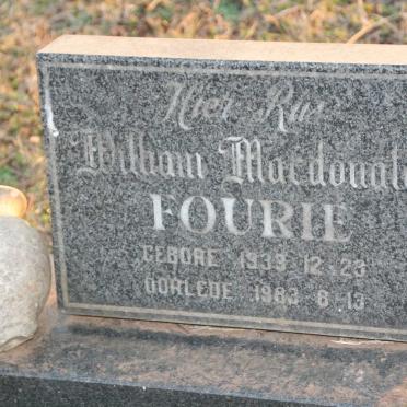 FOURIE William Macdonald 1933-1983