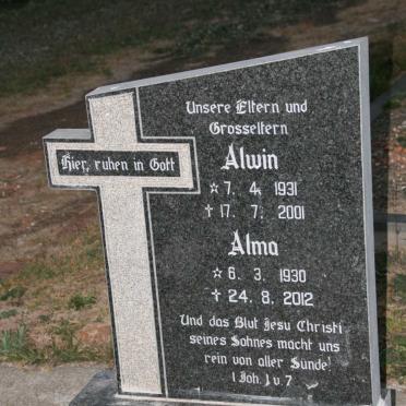 KOHLMEYER Alwin 1931-2001 &amp; Alma 1930-2012