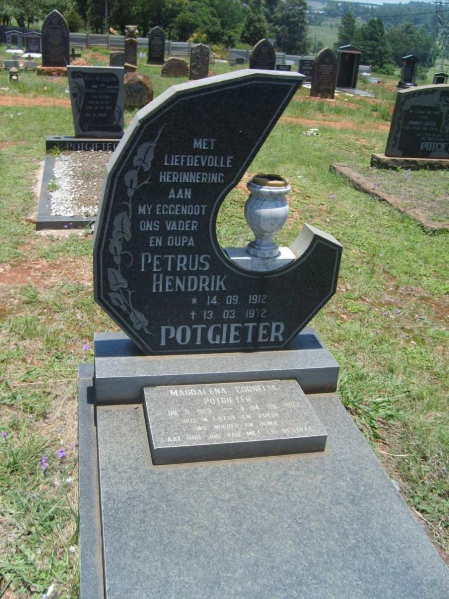 POTGIETER Petrus Hendrik 1912-1972 & Magdalena Cornelia 1929-199