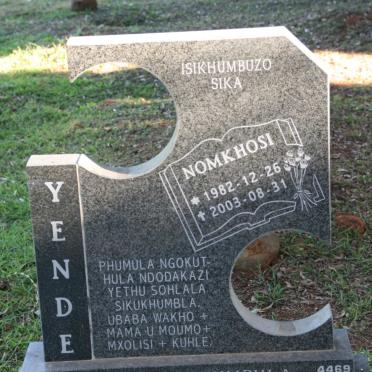 YENDI Nomkhosi 1982-2003
