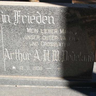 DEDEKIND A.H.W. 1908-1970