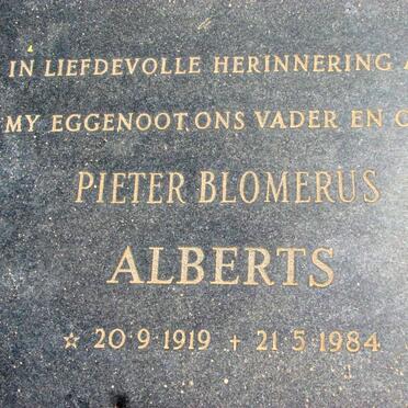 ALBERTS Pieter Blomerus 1919-1984