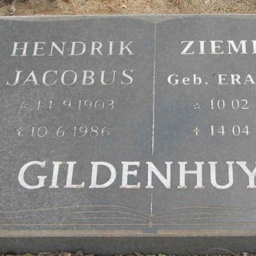 GILDENHUYS Hendrik Jacobus 1903-1986 &amp; Ziempie ERASMUS 1906-2001