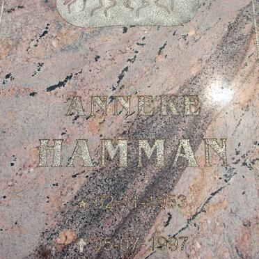 HAMMAN Anneke 1953-1997