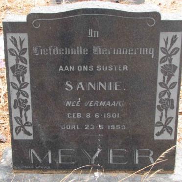 MEYER Sannie nee VERMAAK 1901-1959