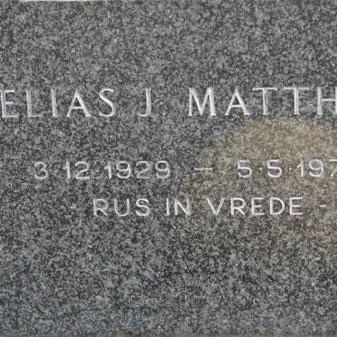 MATTHEE Elias J. 1929-1973