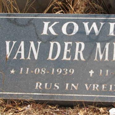 MERWE Kowie, van der 1939-1999