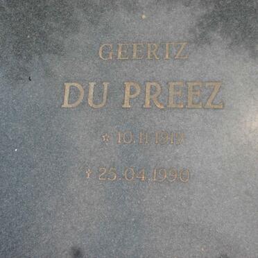 PREEZ Geertz, du 1919-1990
