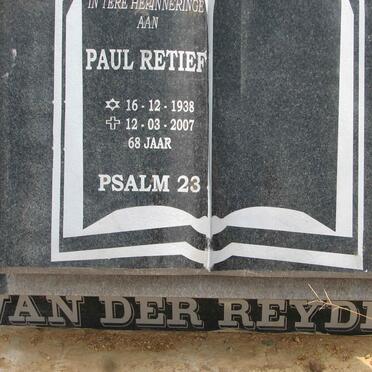 REYDEN Paul Retief, van der 1938-2007