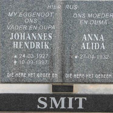 SMIT Johannes Hendrik 1927-1997 &amp; Anna Alida 1932-