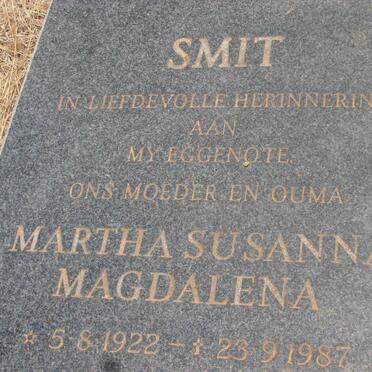 SMIT Martha Susanna Magdalena 1922-1987