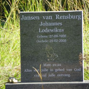 RENSBURG Johannes Lodewikus, Jansen van 1956-2008