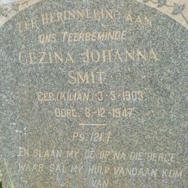 SMIT Gezina Johanna nee KILIAN 1903-1947
