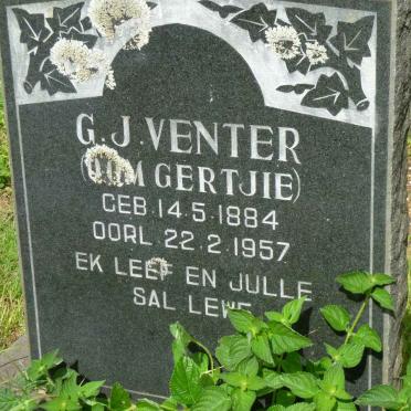 VENTER G.J. 1884-1957