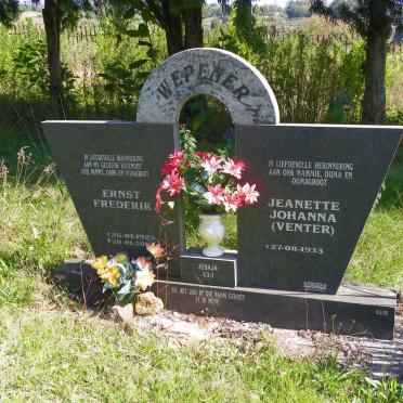 WEPENER Ernst Frederik 1925-200? &amp; Jeanette Johanna VENTER 1933-