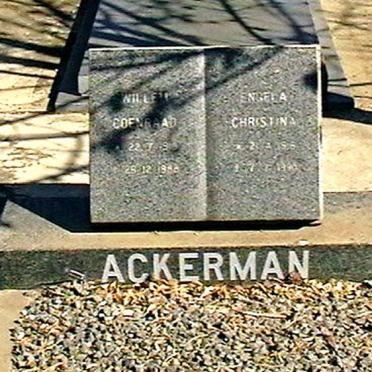 ACKERMAN Willem Coenraad 1918-1988 &amp; Engela Christina 1916-1990
