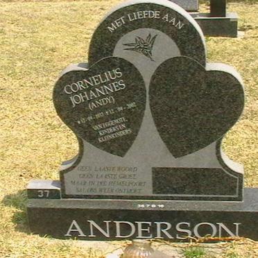 ANDERSON Cornelius Johannes 1937-2002