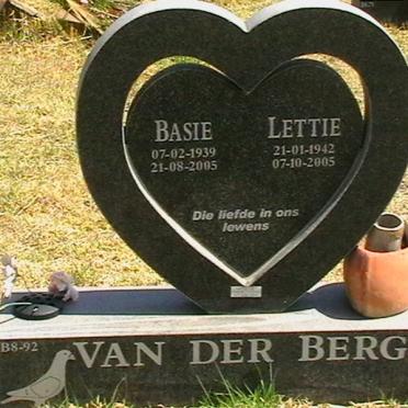 BERG Basie, van der 1939-2005 &amp; Lettie 1942-2005