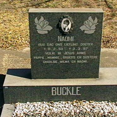 BUCKLE Naomi 1953-1987