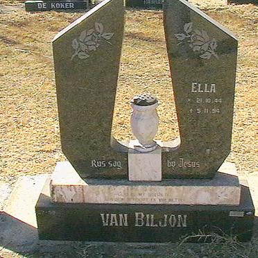 BILJON Ella, van 1944-1994