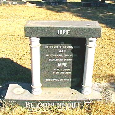 BEZUIDENHOUT Japie 1954-1991