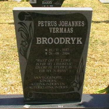 BROODRYK Petrus Johannes Vermaas 1937-2004