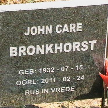 BRONKHORST John Care 1932-2011