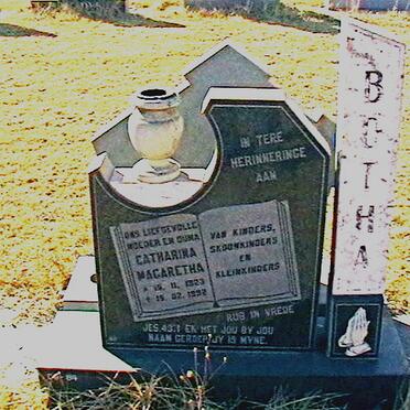 BOTHA Catharina Magaretha 1923-1992