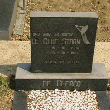 CLERCQ Le Clue Storm, de 1984-1984