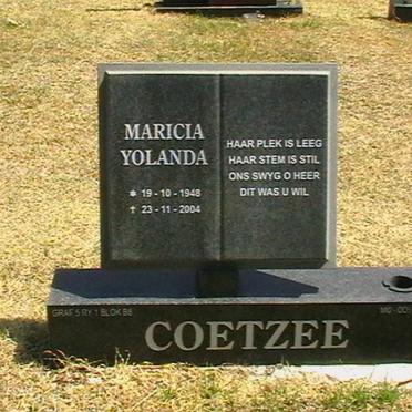 COETZEE Maricia Yolanda 1948-2004