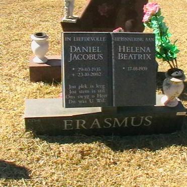 ERASMUS Daniel Jacobus 1935-2002 &amp; Helena Beatrix 1939-