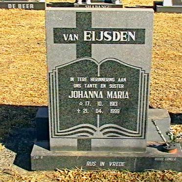 EIJSDEN Johanna Maria, van 1913-1999