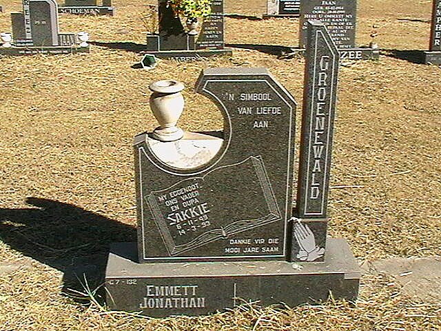 GROENEWALD Emmett Jonathan 1949-1993