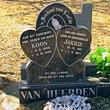HEERDEN Koos, van 1928-1998 &amp; Jakkie 1931-2011