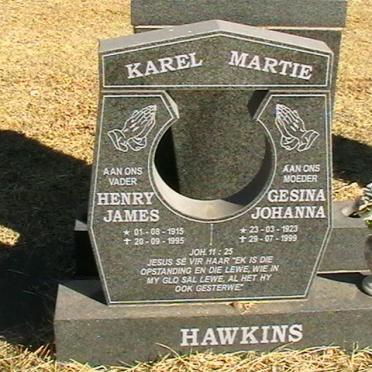 HAWKINS Henry James 1915-1995 &amp; Gesina Johanna1923-1999