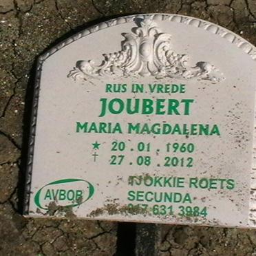 JOUBERT Maria Magdalena 1960-2012
