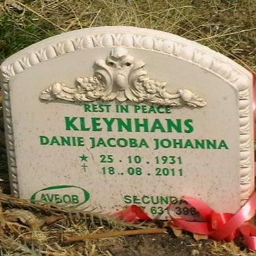 KLEYNHANS Danie Jacoba Johanna 1931-2011