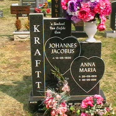 KRAFTT Johannes Jacobus 1930- &amp; Anna Maria 1931-2011