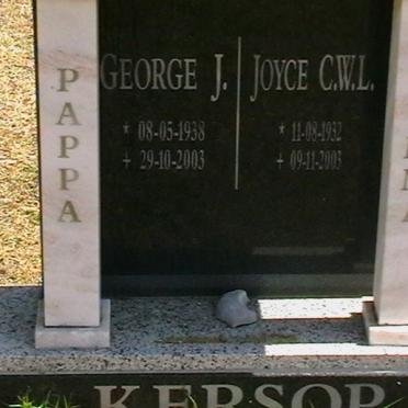 KERSOP George J. 1938-2003 &amp; Joyce C.W.L. 1932-2003