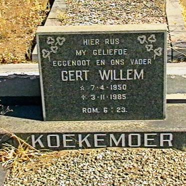 KOEKEMOER Gert Willem 1950-1985