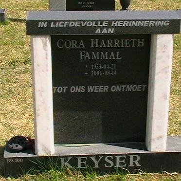 KEYSER Cora Harrieth Fammal 1953-2006