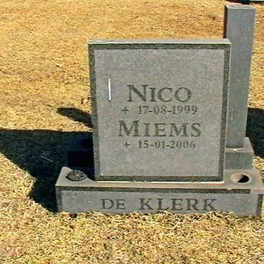 KLERK Nico, de -1999 &amp; Miems -2006
